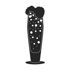 Beer glass vector icon.Black vector icon isolated on white background beer glass.