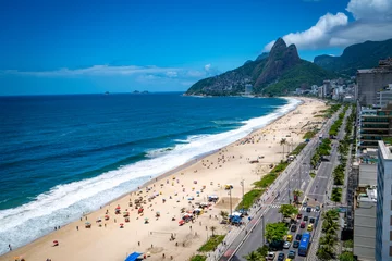 Foto op Plexiglas Copacabana, Rio de Janeiro, Brazilië Strand van Ipanema, Brazilië, strand van Rio de Janeiro