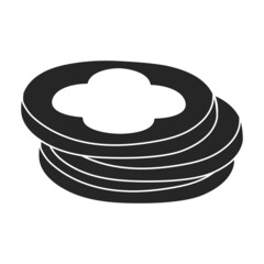Cookies vector icon.Black vector icon isolated on white background cookies.