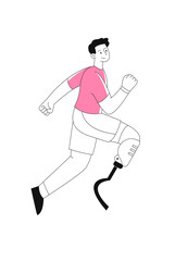 Fototapeta premium Person with prosthesis concept