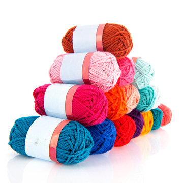 Colorful knitting wool
