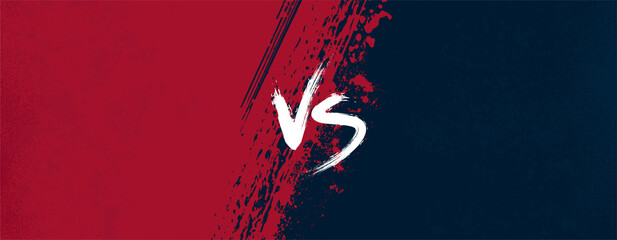 Versus battle concept background with dirty grunge effect. VS poster for gaming, sport, e-sport competition, confrontation, action fight in sport. Versus battle banner grunge. Vector illustration VS  - obrazy, fototapety, plakaty