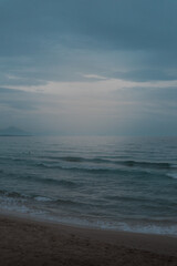 Sunset in a beautiful coast.