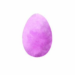 Hand-painted colored  Easter egg isolated on a white background. For greeting card design, wallpaper, invitation, menu