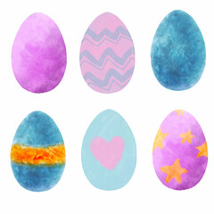 Colorful decorative Easter eggs arranged in a creative pattern for festive celebrations