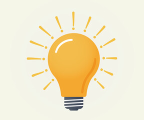 Light bulb symbol. Idea, quick tips concept.