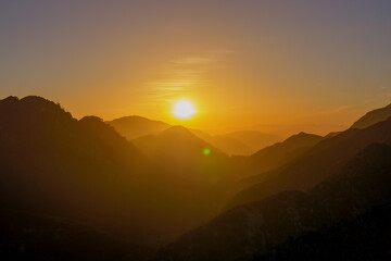 Obraz premium Strawberry Mountain Sunset overlooking Los Angeles