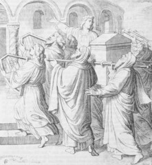 2 Chronicles 5 The ark is brought to the temple. 
Julius Schnorr von Carolsfeld illustrator
Woodcut for Martin Luther's Translation of the Bible Completely in German\