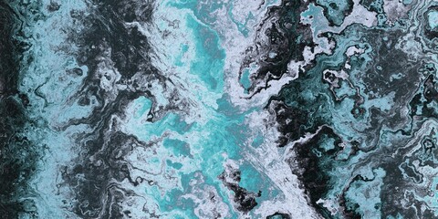Abstract marble effect background texture. Ocean Aqua Blue color. 
For backgorund or wallpaper 