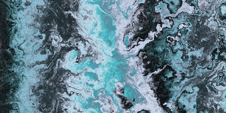 Abstract marble effect background texture. Ocean Aqua Blue color. 
For backgorund or wallpaper 