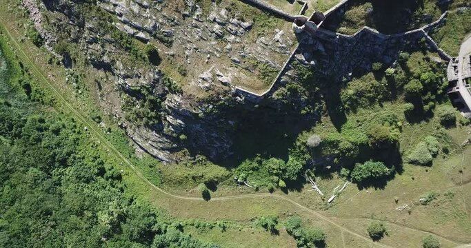 Castle ruins from above