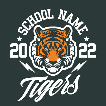 Tiger head mascot logo design vector with modern illustration concept style for badge, emblem and tshirt printing.