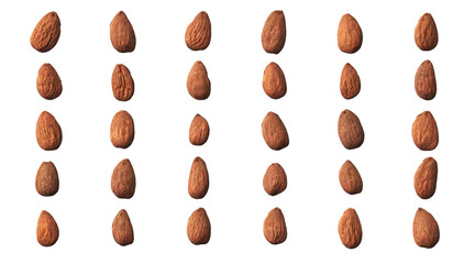  Bunch of delicious almonds isolated over white background