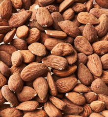 Fototapeta premium Bunch of delicious almonds texture