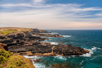 Fototapeta na wymiar view of the coast of Phillip Island, Victoria, Australia.