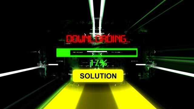 Solution downloading progress bar on the screen