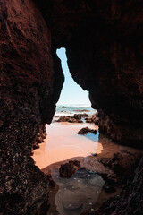 cave in the sea. Forrest Caves in Phillip Island, Victoria, Australia.