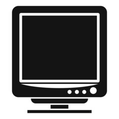 Blank display icon simple vector. Computer pc