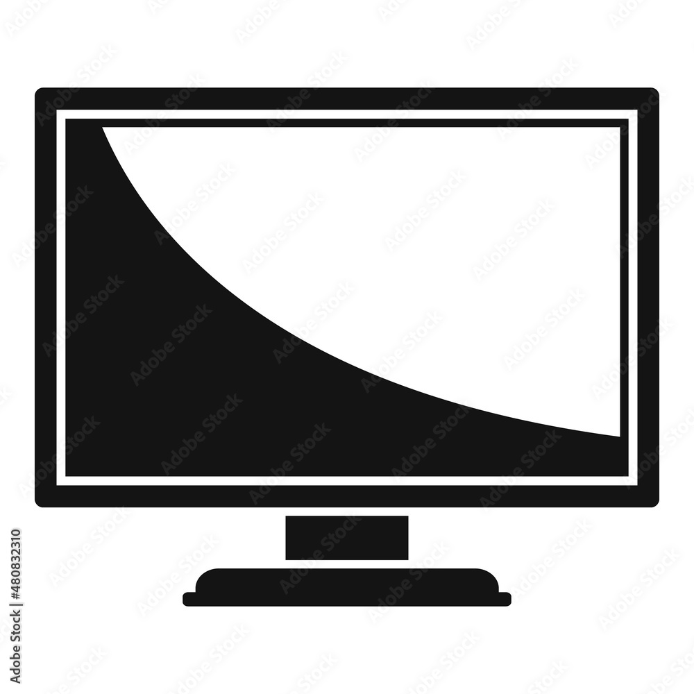 Poster monitor image icon simple vector. digital display