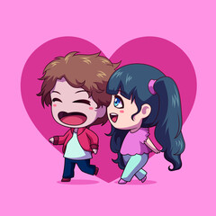 Vector art love Valentines day 