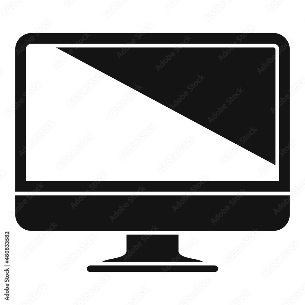Poster responsive monitor icon simple vector. computer screen