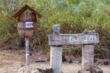Mail your post cards at Post Office Bay on Floreana Island, Galapagos