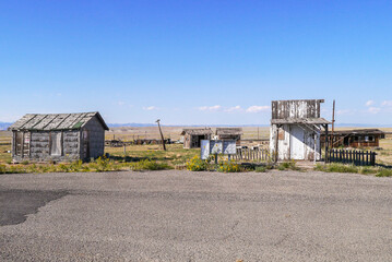 Fototapeta na wymiar Abandoned houses, ghost town, Cisco, Utah, USA