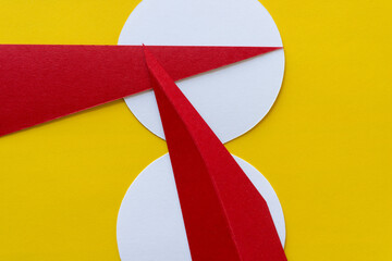 Obraz premium red paper arrows on circles 