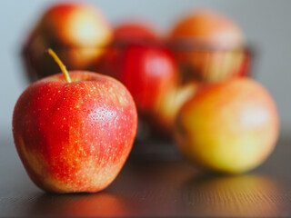 Basket of juicy apples