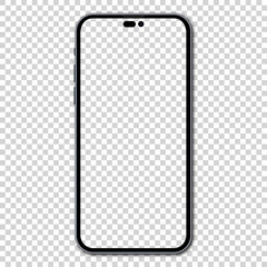 Smartphone blank screen, phone mockup. Template for infographics or presentation UI design interface