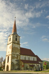 Fototapeta na wymiar Romania ,Bistrita,Evangelical Church from Teaca, 2017