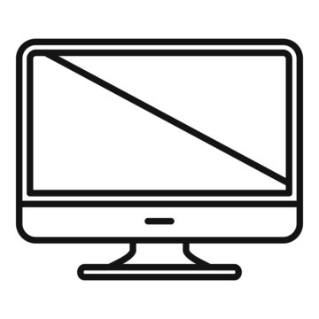 recommend clip art: Monitor interface icon outline vector. Screen computer