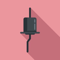 Panel diode icon flat vector. Semiconductor light