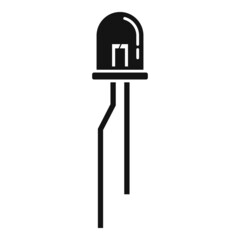 Led diode icon simple vector. Light semiconductor