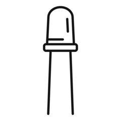 Energy diode icon outline vector. Light semiconductor