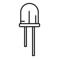 Computer diode icon outline vector. Semiconductor light