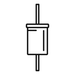 Panel diode icon outline vector. Semiconductor light
