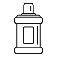 Obraz premium Mouthwash bottle icon outline vector. Tooth wash