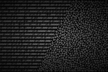 Ordered binary code is turned into chaotic heap of 1 and 0 digits