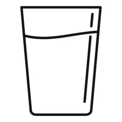 Mouthwash glass icon outline vector. Dental wash
