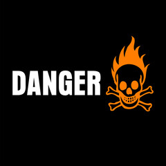 vector illustration of dangerous warning concept
