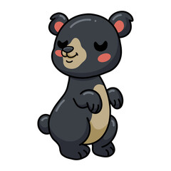 Cute little bear cartoon standing
