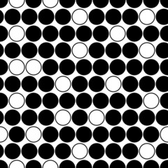 Circles pattern. Dots seamless ornament. Dot motif. Circular figures backdrop. Rounds background. Dotted wallpaper. Digital paper, textile print, web design, vector illustration, abstract image