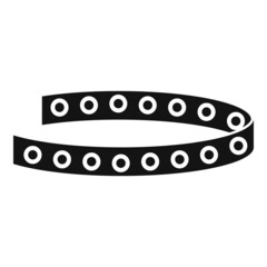 Bulb led strip icon simple vector. Diode light