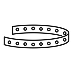 Border led strip icon outline vector. Diode light
