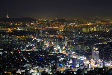Fototapeta na wymiar 서울의 밤