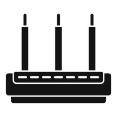 Router modem icon simple vector. Wifi internet