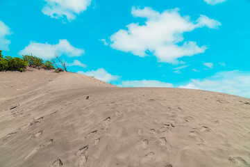 Wide Expanse of  Sand Dunes Which is a Favorite Tourist Destination in Bantul, Yogyakarta, Indoneisa
