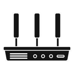 Wireless modem icon simple vector. Wifi internet