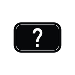 Question button icon design isolated on white background